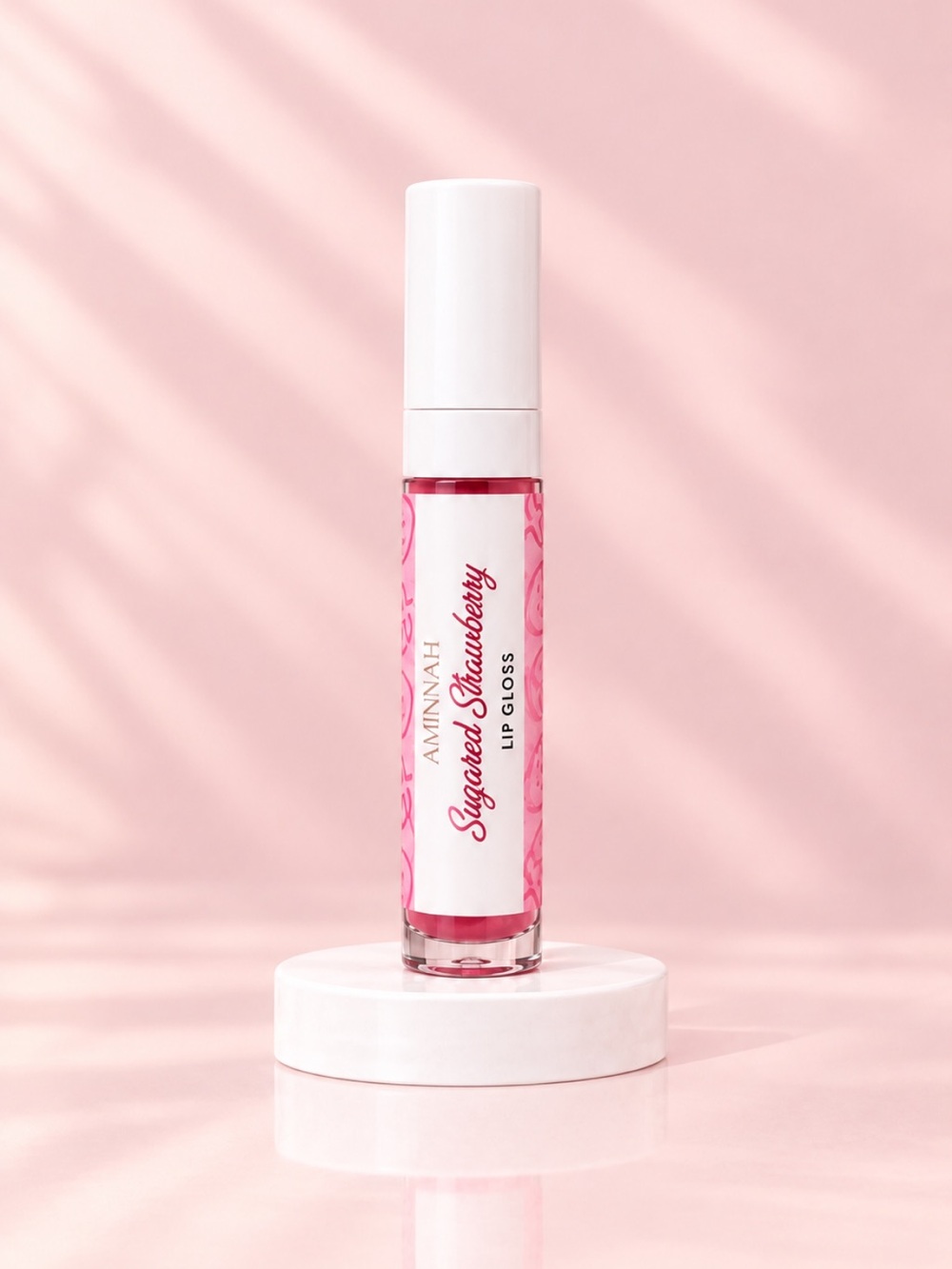 Sugared Strawberry Lip Gloss – Pink Shine